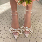 New Rhinestone Butterfly-Knot Sandals Woman Wedding Pumps High Heel Sandals Wome