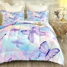 CVHOUSE Butterfly Queen Comforter Set for Girls Teens.Butterfly Queen Bedding...