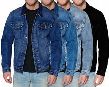 Men’s Red Label Premium Faded Denim Cotton Jean Button Up Slim Fit Jacket