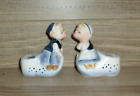 Vintage Salt and Pepper Shakers Enesco Dutch Boy and Girl Kissing E-5816 Japan