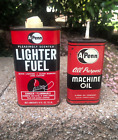 Vintage A-Penn Machine Oil & Lighter Fluid Tin Cans...Lot of 2