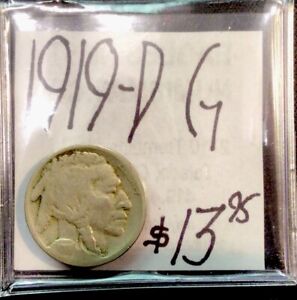 1919 D Buffalo Nickel G. ENN Coins
