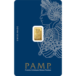 PAMP Suisse 1 Gram Gold Fortuna Bar Sealed in Assay Card