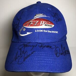 FLW Outdoors LOOK for the HOOK Autographed Blue Hat One Size Larry Nixon - 24