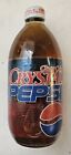 1993 Clear Cola Crystal Pepsi FULL Glass 16oz Bottle SAMPLE ONLY NOT FOR RESALE