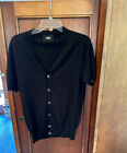 dolce gabbana men Black Cashmere Silk 5 button cardigan short sleeve  Small