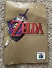 The Legend Of Zelda Ocarina Of Time N64 Instruction Booklet Manual Authentic