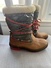 Sperry Womens Snow Boots  Thinsulate 9289273 Leather Faux Fur Size 9.5 M
