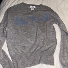 Magaschoni Cashmere Sweater Small Gray Be Kind Crewneck