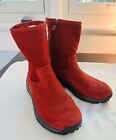 Women’s LL Bean thinsulate red suede leather boots size 9 used