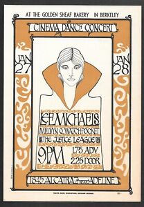 Fillmore Era Concert Handbill AOR Melvyn Q. Watchpocket  Michaels Berkeley 1967