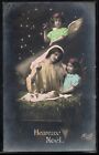 BG192 NOËL Xmas NATIVITY CUPIDS ANGELS FEATHER WINGS STARS Tinted PHOTO pc 1912