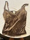 Arianne Large Brown Velvet Padded Shelf Bra Top Camisole Lingerie New no Tags