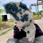 13.97LB   Natural blue Fluorite Quartz Crystal Mineral specimen