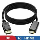 10FT Display Port DisplayPort DP to HDMI Cable Adapter Gold Plated Free SHIPPING