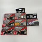 Maxell Blank Tapes Audio Cassette UR 60 90 120 Minutes Lot Of 7 New Sealed