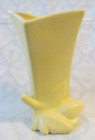 1940s Yellow MCCOY POTTERY Vase~Plum w/Leaves
