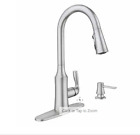 Moen Cadia One-Handle High Arc Pulldown Kitchen Faucet Touchless Soap Dispenser
