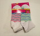 Hanes,Girls Ankle Socks, Size Large Shoe Size 4-10, Soft, Breathable, 7 Pairs