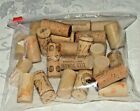 Lot of 25 Wine Bottle Stoppers for Craft Projects Cork / Rubber