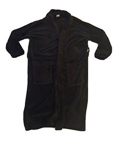 Croft & Barrow Men’s s Black Solid Plush Robe, Size: Small/Medium