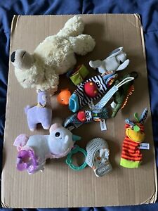 Mixed Brands of Baby Plush, Rattles and Teethers Lot