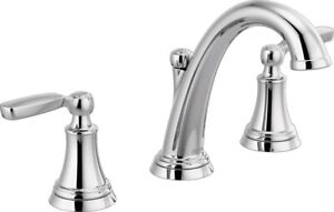 Delta Woodhurst 2H Widespread Bathroom Sink Faucet Chrome-Certified Refurbished