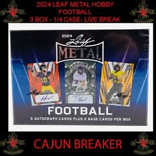 New ListingNEW YORK JETS *3 BOX - 1/4 CASE BREAK* 2024 LEAF METAL HOBBY FOOTBALL (C)