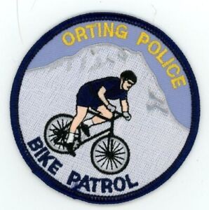 WASHINGTON WA ORTING POLICE BIKE PATROL BICYCLE NICE SHOULDER PATCH SHERIFF