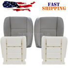 For 2002-2007 Ford F250 Lariat Driver & Passenger Bottom Seat Cover & Foam Gray (For: 2002 Ford F-350 Super Duty Lariat 7.3L)