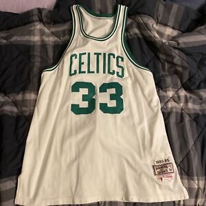 Boston Celtics Larry Bird Mitchell & Ness 85-86 Size 48 Jersey. Made in USA.