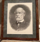 Framed Vintage Lithograph of General Robert E. Lee. Civil War. 18 1/2 X 15 1/2.