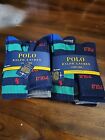 Polo Ralph Lauren Crew Socks 6 Pack AOP Logo Colorblock Striped Mens Size L