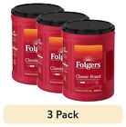 (3 pack) Folgers Classic Roast Ground Coffee Medium Roast 40.3-Ounce Canister