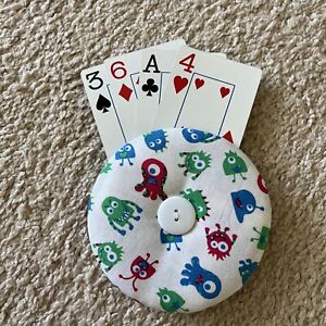 Hand Made Playing Card Holder -fabric -great for Adults And Children