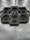 Cast Iron Gingerbread Man Mold Muffin Cookie Candy Pan 6 Slot