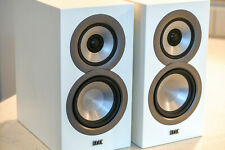 ELAC Uni-Fi Slim Bookshelf Speakers BS U5 - Pair White 3-Way Concentric 4 Ohm