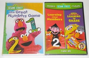 Kid DVD Lot - Sesame Street Great Numbers Game Learning About Numbers & To Share