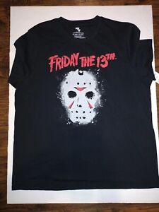 NWT Men's Friday the 13th Jason Voorhees short sleeve T-shirt (Black) Sz 2XL