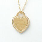 Tiffany & Co. Necklace Return to Tiffany Heart Pendant K18 Pink Gold Diamond