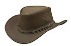 Men and Women Genuine Leather Cowboy Western Hat