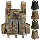 KRYDEX Plate Carrier Tactical Vest Quick Release & Laser Cut MOLLE Panel w/ Clip