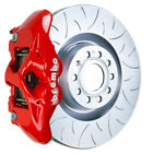 Brembo Front GT BBK 4 POT Cast 1pc Rotor Slotted Type3-Red Fits 16-23 Audi TT