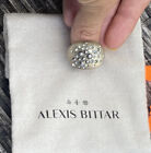 100% Authentic Alexis Bittar Lucite & Crystal Dusted Ring