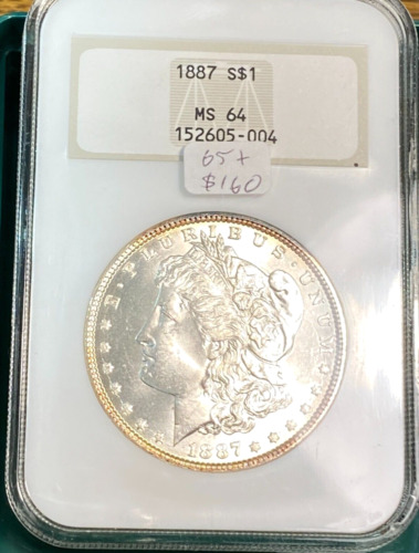 1887 Morgan Silver Dollar NGC MS64 Old Fatty Holder Looks Undergraded CHRC