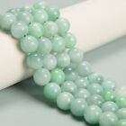 Natural Green Jadeite Jade Smooth Round Beads 4mm 6mm 8mm 10mm 12mm 15.5