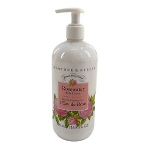 ***Crabtree & Evelyn ROSEWATER BODY LOTION 16.9 fl.oz NEW with PUMP