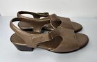 SAS Women's Suntimer Heeled Sandals Bronze Metallic Leather Size 10.5 Wide