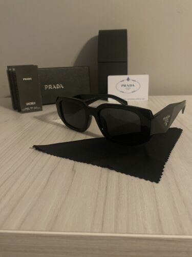 Prada PR 17WS Black/Dark Grey Sunglasses New With Box/Tags Fast Shipping