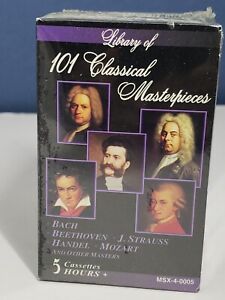 New ListingLibrary of 101 Classical Masterpieces Box Set 5 Cassette Tapes - New Sealed